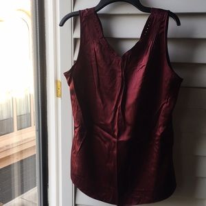 Maroon ideology silk never worn shell